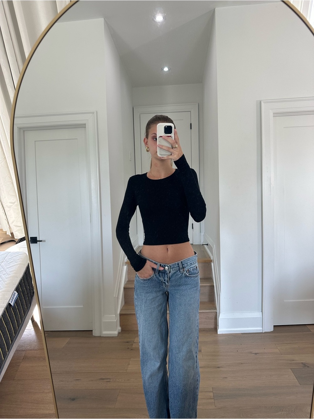 Garage Black Long-Sleeve Top